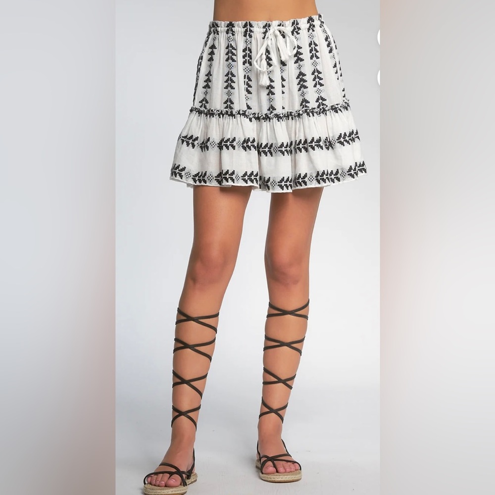 Elan Skirt With Ruffles -Dark Navy Blue /Black women’s size L
